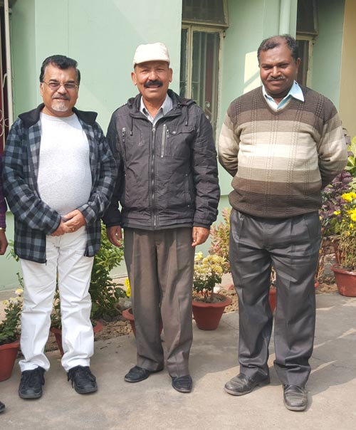 Ryder (left) with pastors during conference in Lucknow in January 2016. (Jose Simon is on the right.)